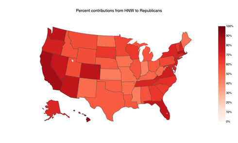 HNW contributions to republicans