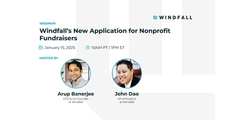 Windfall’s New Application for Nonprofit Fundraisers