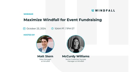 Maximize Windfall for Event Fundraising